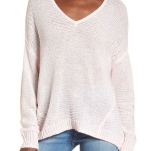 Nordstrom BP Double V Sweater Pink - Size XS